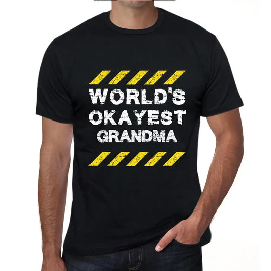 Men's Graphic T-Shirt Worlds Okayest Grandma Eco-Friendly Limited Edition Short Sleeve Tee-Shirt Vintage Birthday Gift Novelty