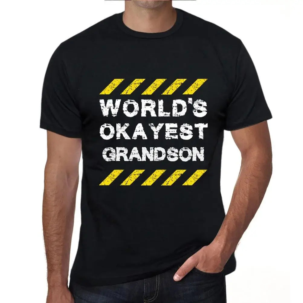 Men's Graphic T-Shirt Worlds Okayest Grandson Eco-Friendly Limited Edition Short Sleeve Tee-Shirt Vintage Birthday Gift Novelty