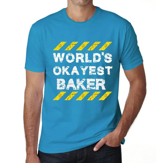 Men's Graphic T-Shirt Worlds Okayest Baker Eco-Friendly Limited Edition Short Sleeve Tee-Shirt Vintage Birthday Gift Novelty