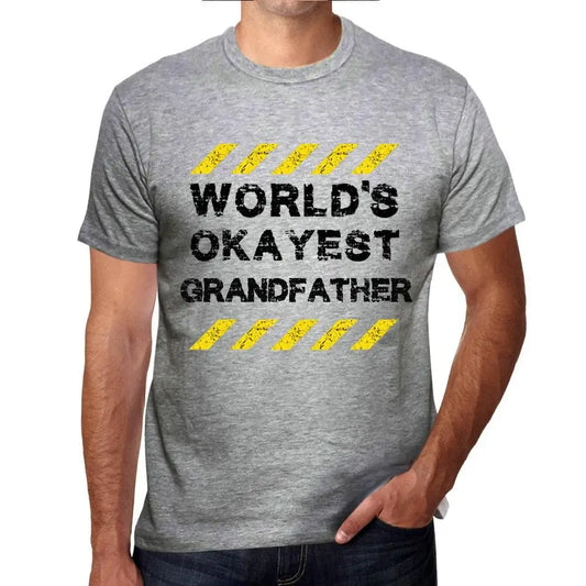 Men's Graphic T-Shirt Worlds Okayest Grandfather Eco-Friendly Limited Edition Short Sleeve Tee-Shirt Vintage Birthday Gift Novelty