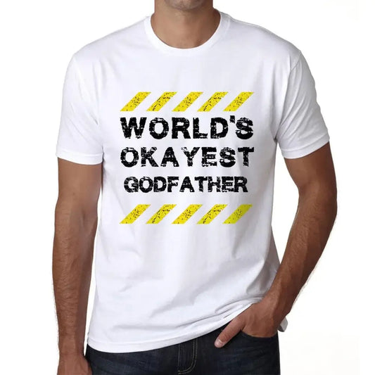 Men's Graphic T-Shirt Worlds Okayest Godfather Eco-Friendly Limited Edition Short Sleeve Tee-Shirt Vintage Birthday Gift Novelty