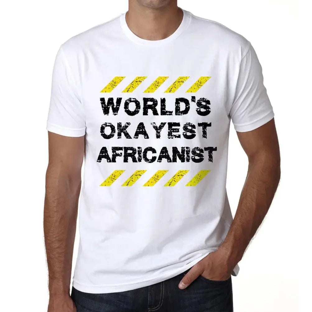 Men's Graphic T-Shirt Worlds Okayest Africanist Eco-Friendly Limited Edition Short Sleeve Tee-Shirt Vintage Birthday Gift Novelty