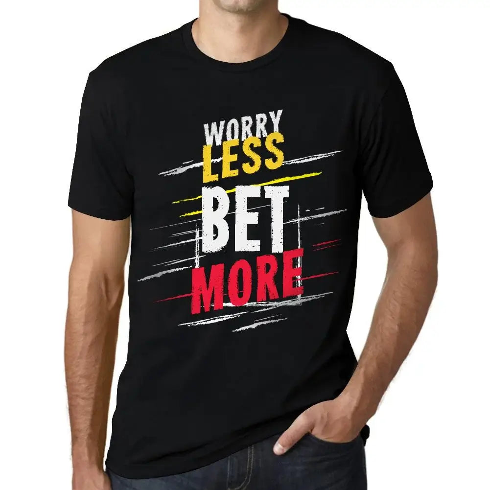 Men's Graphic T-Shirt Worry Less Bet More Eco-Friendly Limited Edition Short Sleeve Tee-Shirt Vintage Birthday Gift Novelty