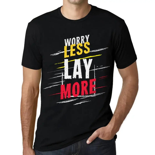 Men's Graphic T-Shirt Worry Less Lay More Eco-Friendly Limited Edition Short Sleeve Tee-Shirt Vintage Birthday Gift Novelty