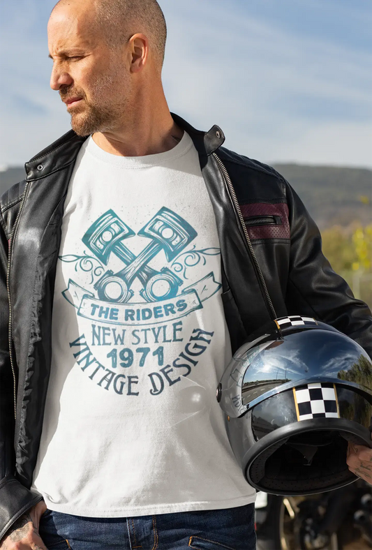Men's Graphic T-Shirt The Riders 1971 White