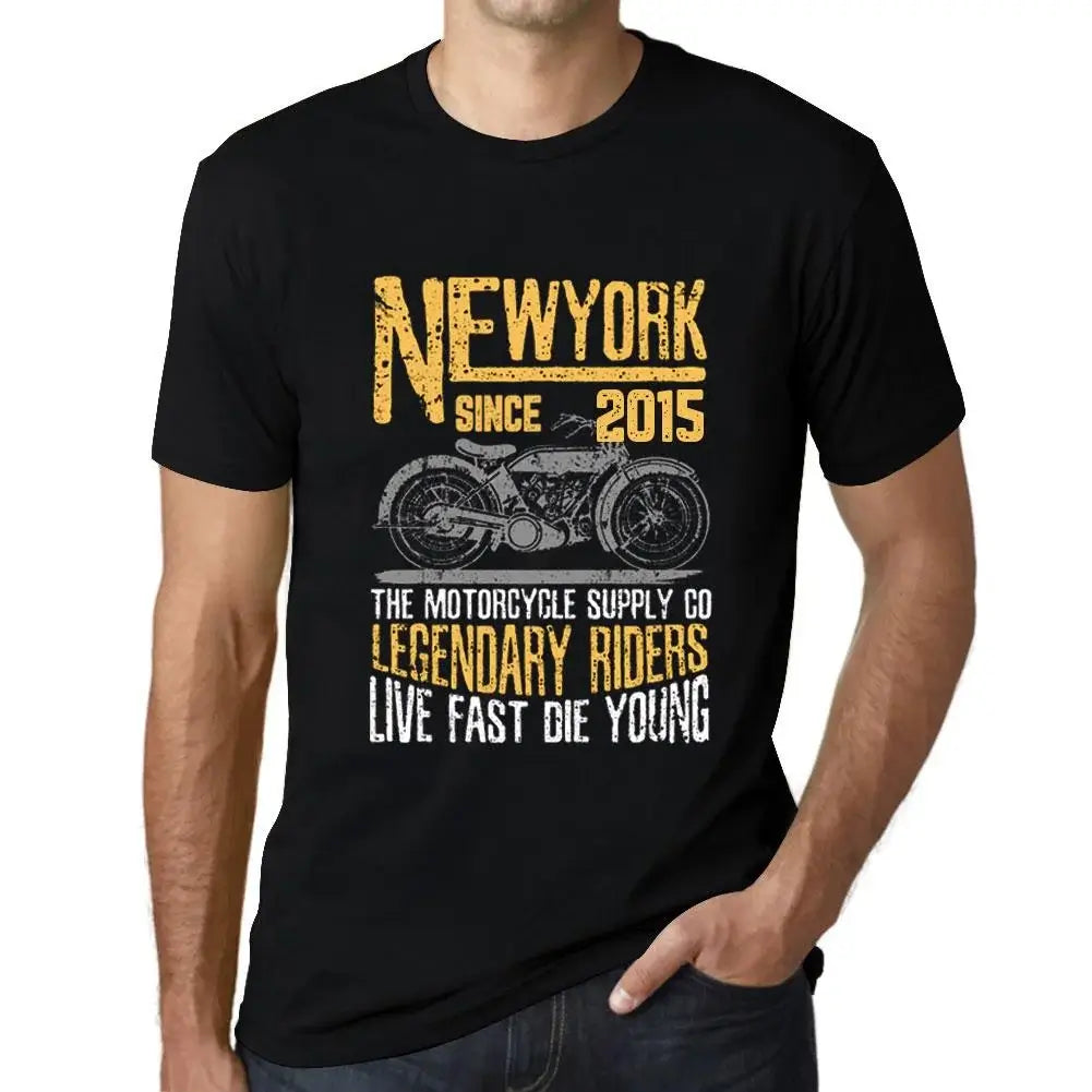 Men's Graphic T-Shirt Motorcycle Legendary Riders Since 2015 9th Birthday Anniversary 9 Year Old Gift 2015 Vintage Eco-Friendly Short Sleeve Novelty Tee