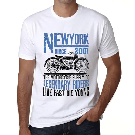 Men's Graphic T-Shirt Motorcycle Legendary Riders Since 2001 23rd Birthday Anniversary 23 Year Old Gift 2001 Vintage Eco-Friendly Short Sleeve Novelty Tee