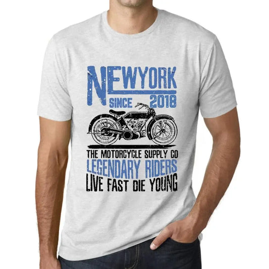 Men's Graphic T-Shirt Motorcycle Legendary Riders Since 2018 6th Birthday Anniversary 6 Year Old Gift 2018 Vintage Eco-Friendly Short Sleeve Novelty Tee