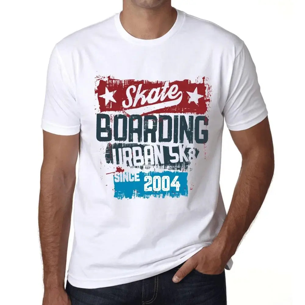 Men's Graphic T-Shirt Urban Skateboard Since 2004 20th Birthday Anniversary 20 Year Old Gift 2004 Vintage Eco-Friendly Short Sleeve Novelty Tee