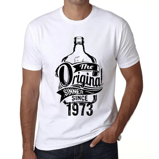 Men's Graphic T-Shirt The Original Sinner Since 1973 51st Birthday Anniversary 51 Year Old Gift 1973 Vintage Eco-Friendly Short Sleeve Novelty Tee
