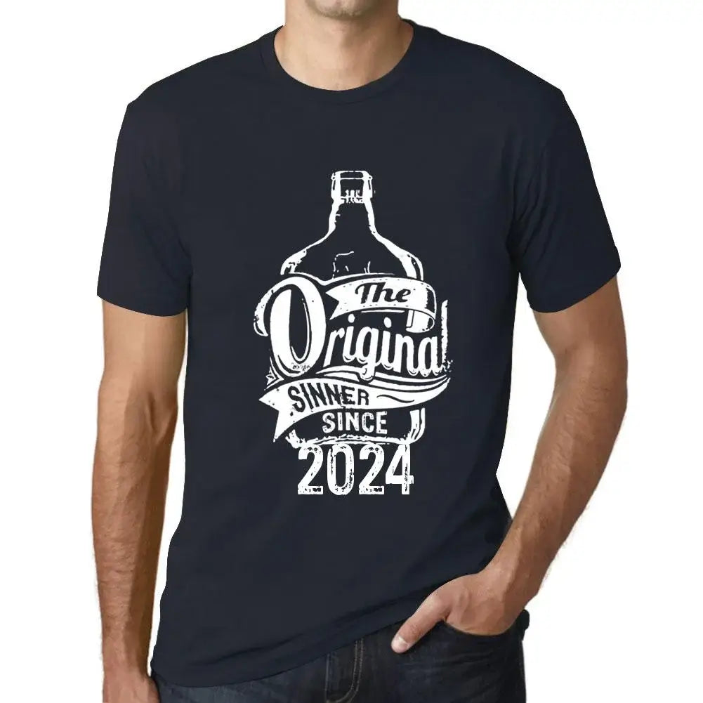 Men's Graphic T-Shirt The Original Sinner Since 2024 Vintage Eco-Friendly Short Sleeve Novelty Tee