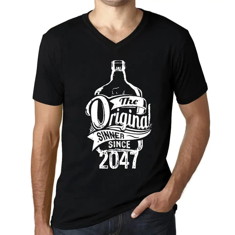 Men's Graphic T-Shirt V Neck The Original Sinner Since 2047