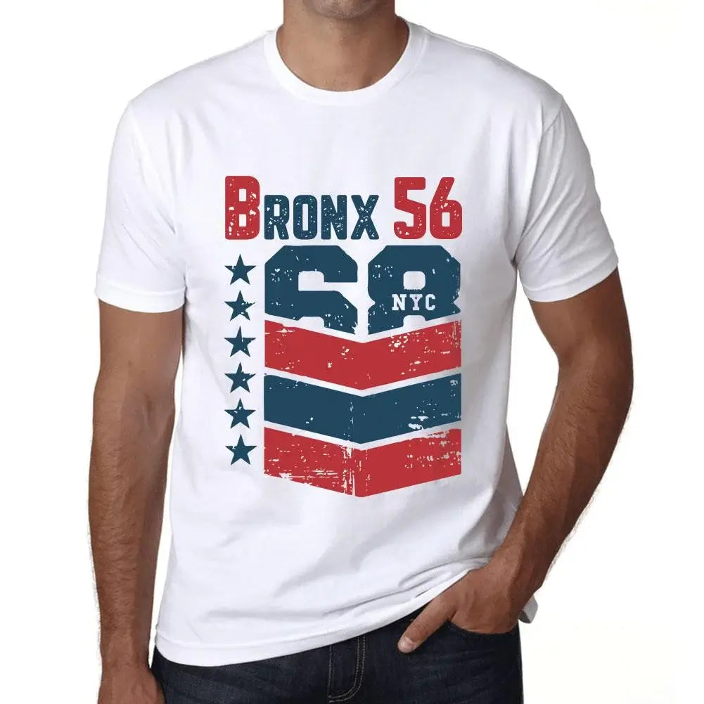 Men's Graphic T-Shirt Bronx 56 56th Birthday Anniversary 56 Year Old Gift 1968 Vintage Eco-Friendly Short Sleeve Novelty Tee