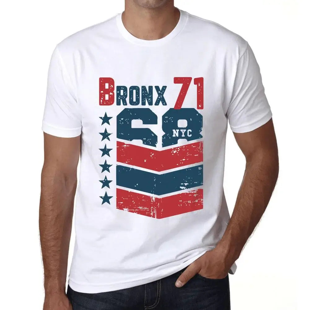 Men's Graphic T-Shirt Bronx 71 71st Birthday Anniversary 71 Year Old Gift 1953 Vintage Eco-Friendly Short Sleeve Novelty Tee