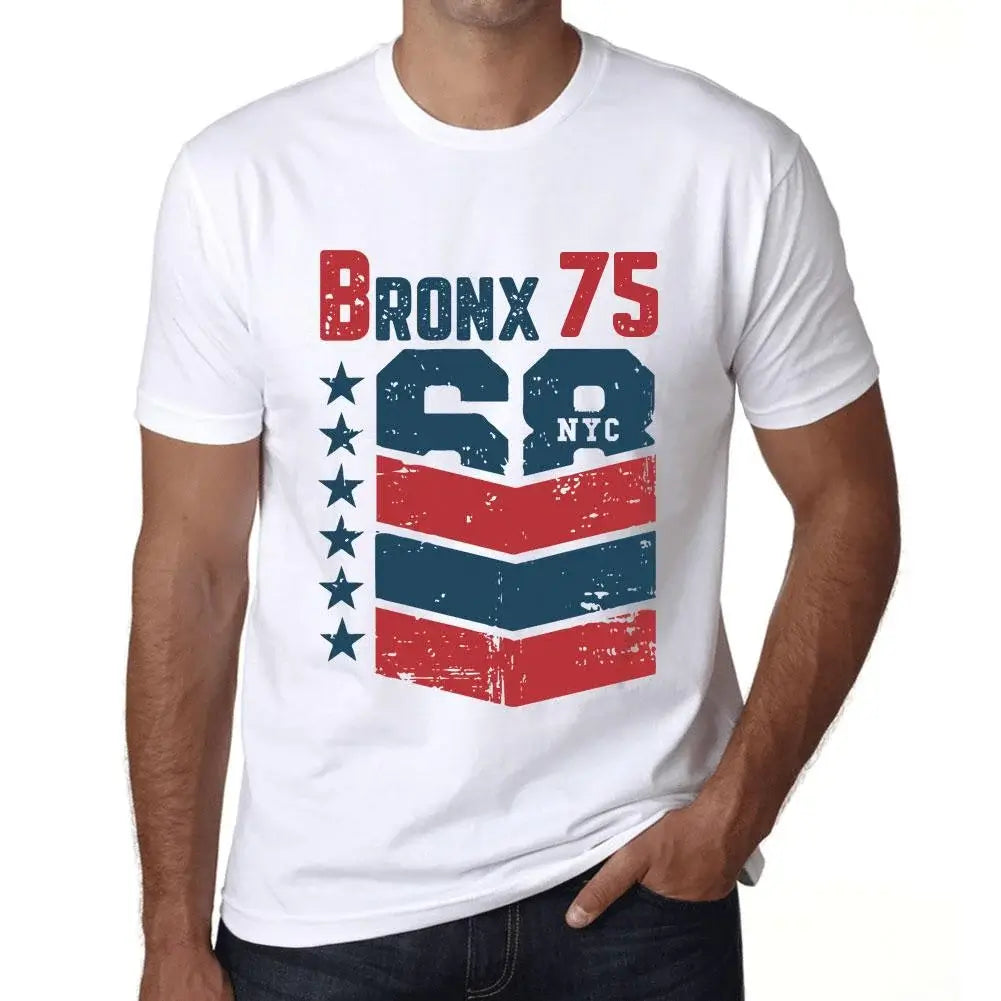 Men's Graphic T-Shirt Bronx 75 75th Birthday Anniversary 75 Year Old Gift 1949 Vintage Eco-Friendly Short Sleeve Novelty Tee