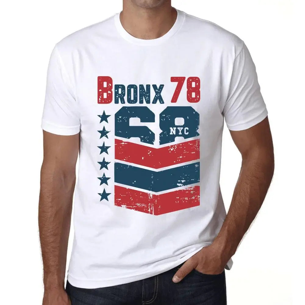 Men's Graphic T-Shirt Bronx 78 78th Birthday Anniversary 78 Year Old Gift 1946 Vintage Eco-Friendly Short Sleeve Novelty Tee