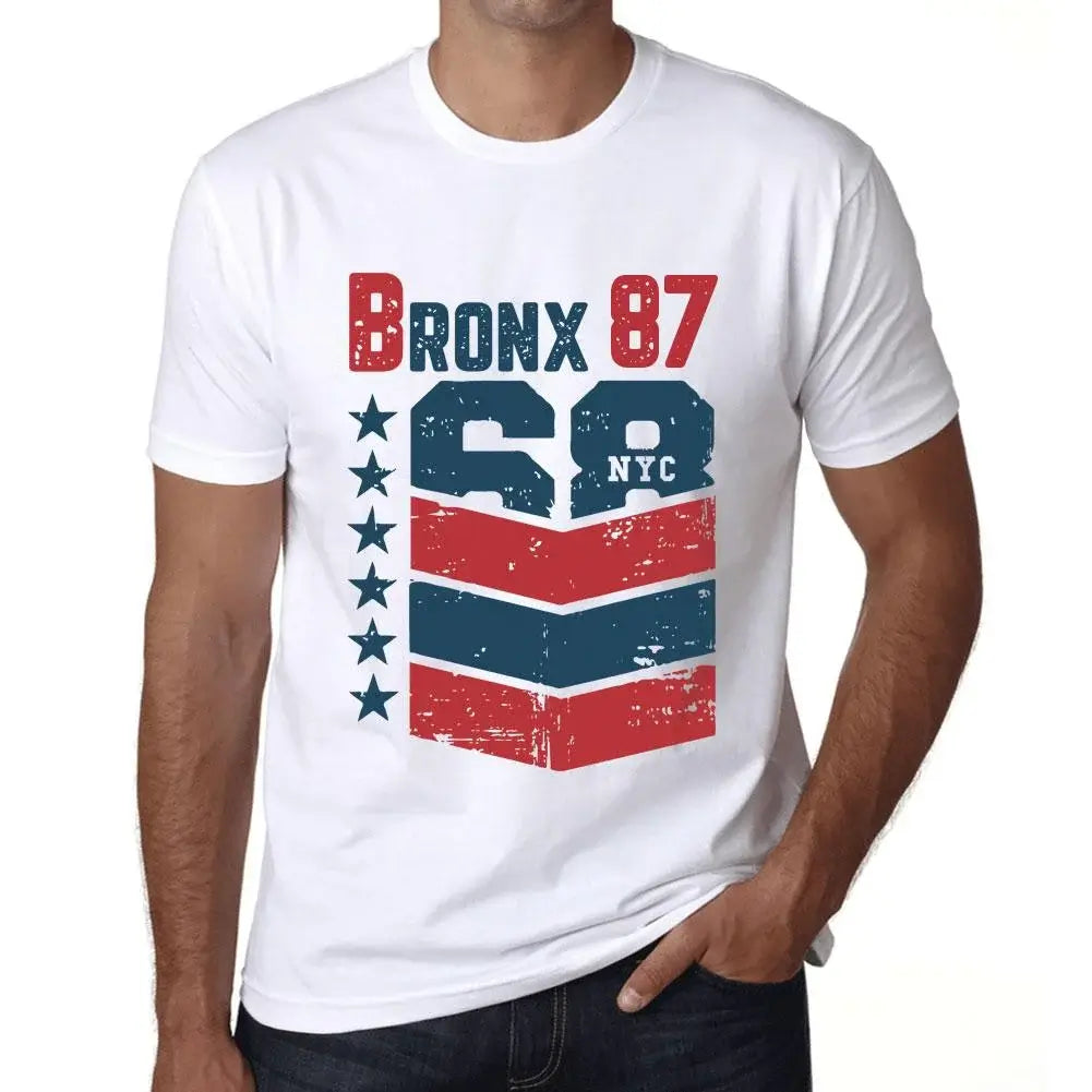 Men's Graphic T-Shirt Bronx 87 87th Birthday Anniversary 87 Year Old Gift 1937 Vintage Eco-Friendly Short Sleeve Novelty Tee