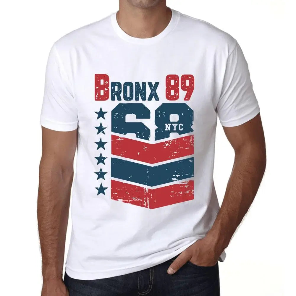 Men's Graphic T-Shirt Bronx 89 89th Birthday Anniversary 89 Year Old Gift 1935 Vintage Eco-Friendly Short Sleeve Novelty Tee