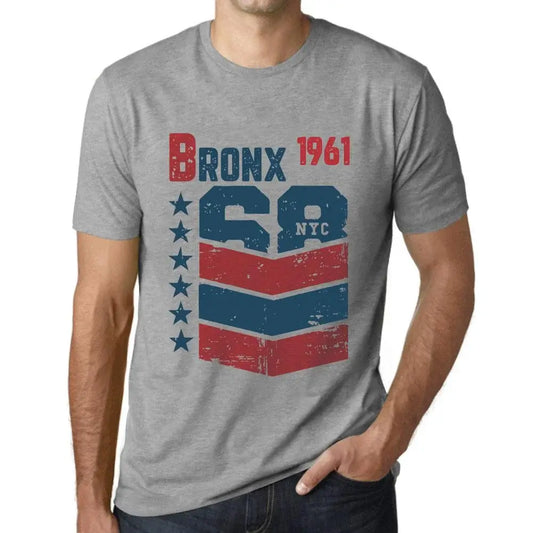 Men's Graphic T-Shirt Bronx 1961 63rd Birthday Anniversary 63 Year Old Gift 1961 Vintage Eco-Friendly Short Sleeve Novelty Tee