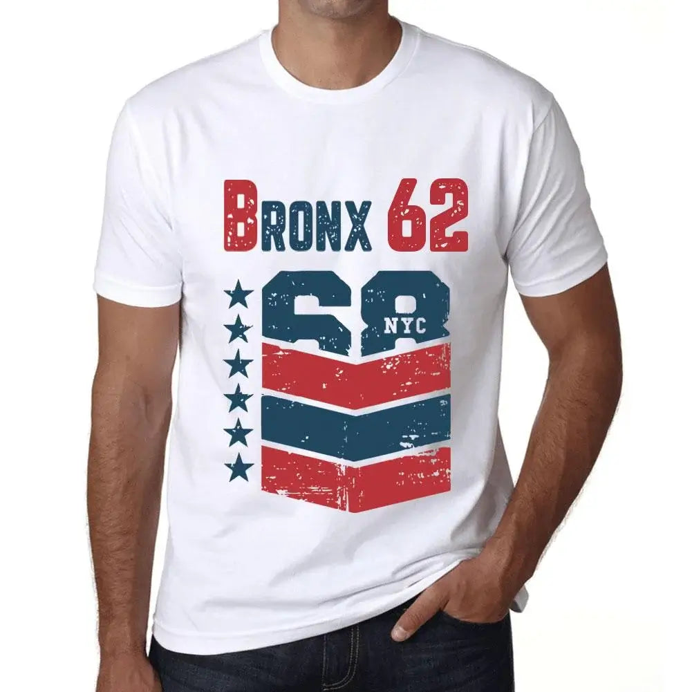 Men's Graphic T-Shirt Bronx 62 62nd Birthday Anniversary 62 Year Old Gift 1962 Vintage Eco-Friendly Short Sleeve Novelty Tee