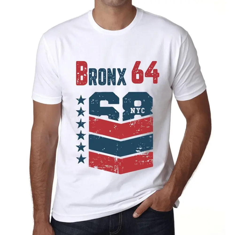 Men's Graphic T-Shirt Bronx 64 64th Birthday Anniversary 64 Year Old Gift 1960 Vintage Eco-Friendly Short Sleeve Novelty Tee