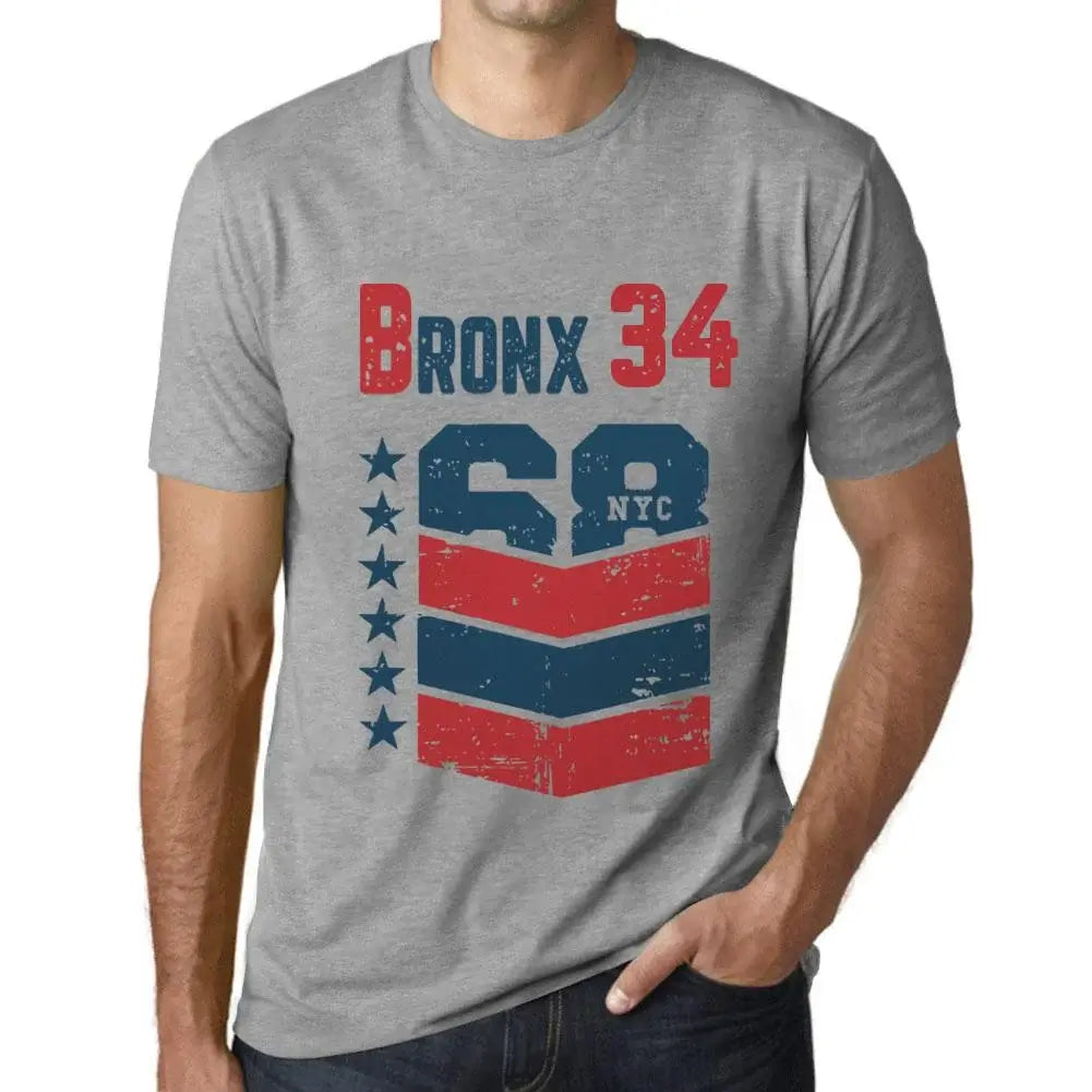 Men's Graphic T-Shirt Bronx 34 34th Birthday Anniversary 34 Year Old Gift 1990 Vintage Eco-Friendly Short Sleeve Novelty Tee