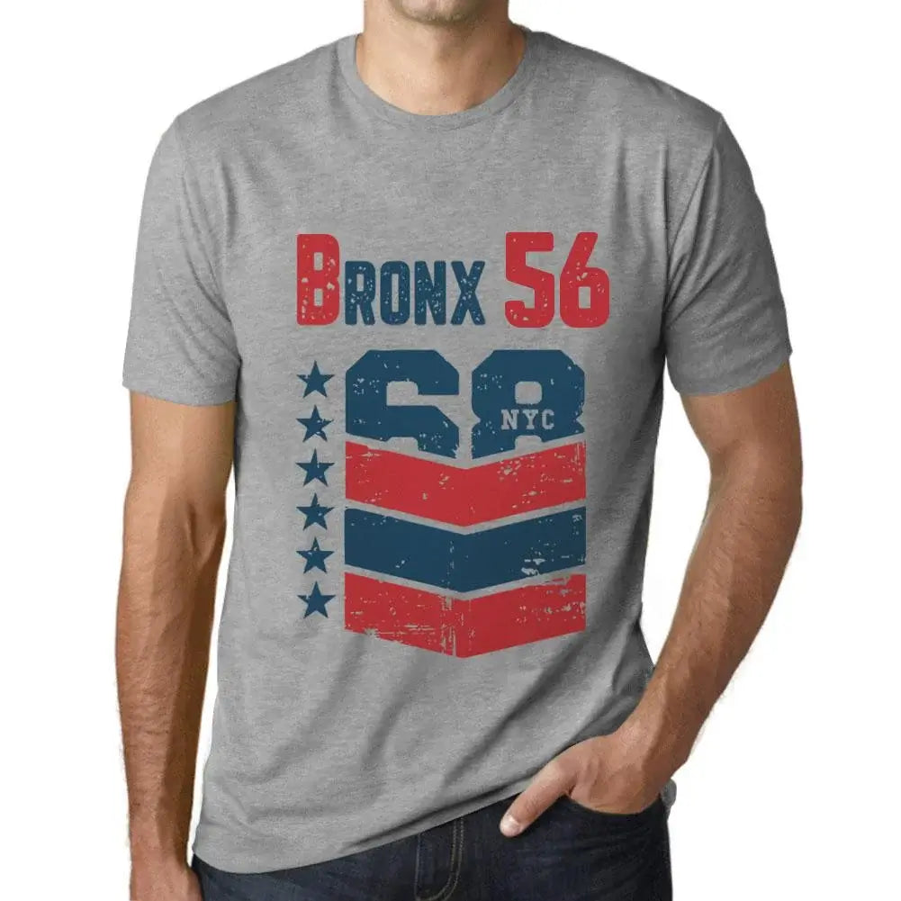 Men's Graphic T-Shirt Bronx 56 56th Birthday Anniversary 56 Year Old Gift 1968 Vintage Eco-Friendly Short Sleeve Novelty Tee