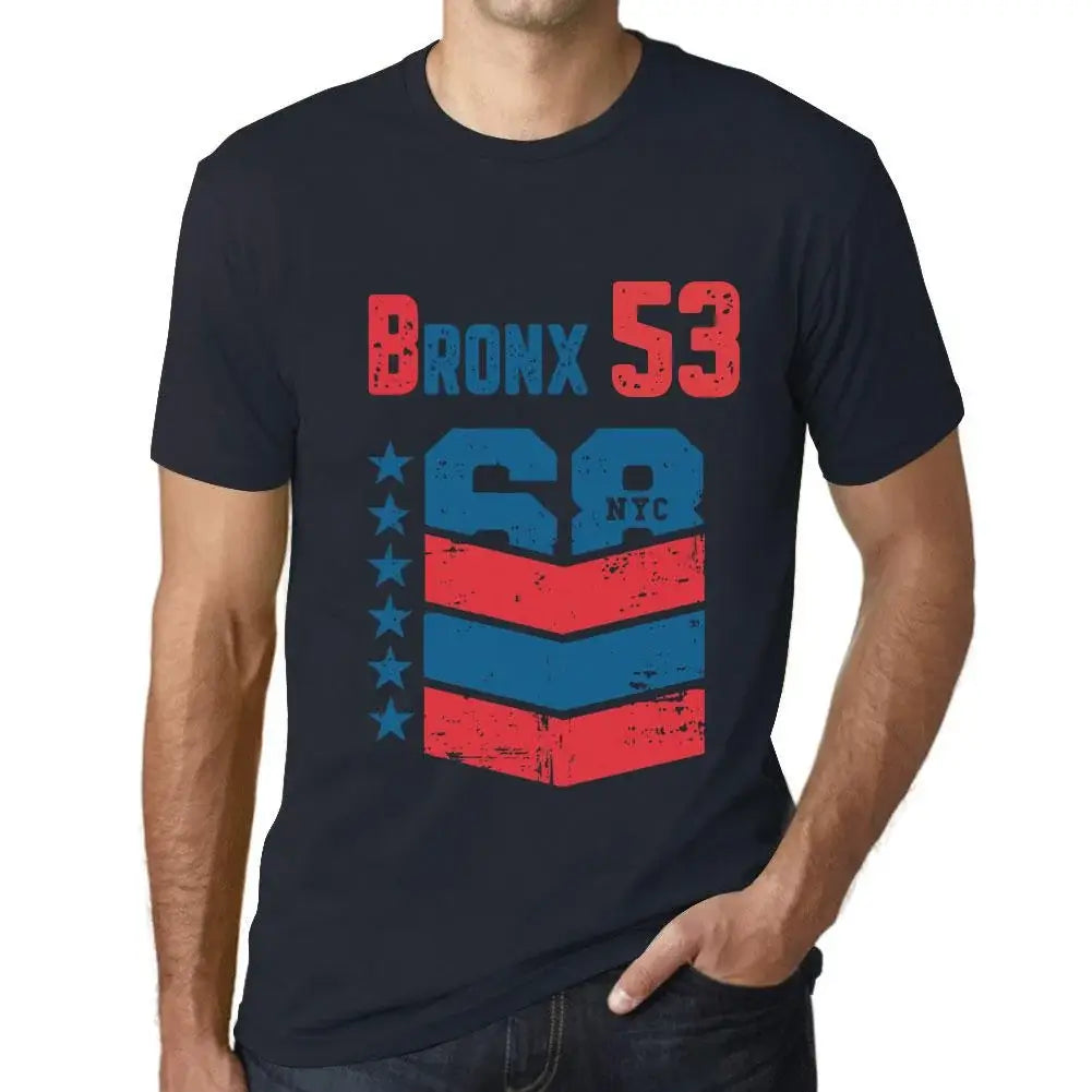 Men's Graphic T-Shirt Bronx 53 53rd Birthday Anniversary 53 Year Old Gift 1971 Vintage Eco-Friendly Short Sleeve Novelty Tee