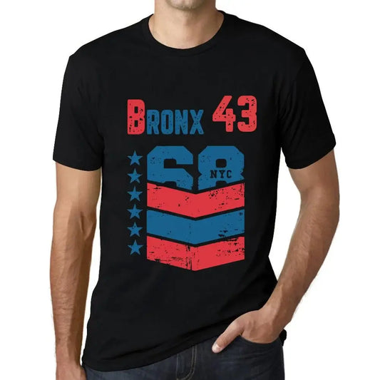 Men's Graphic T-Shirt Bronx 43 43rd Birthday Anniversary 43 Year Old Gift 1981 Vintage Eco-Friendly Short Sleeve Novelty Tee
