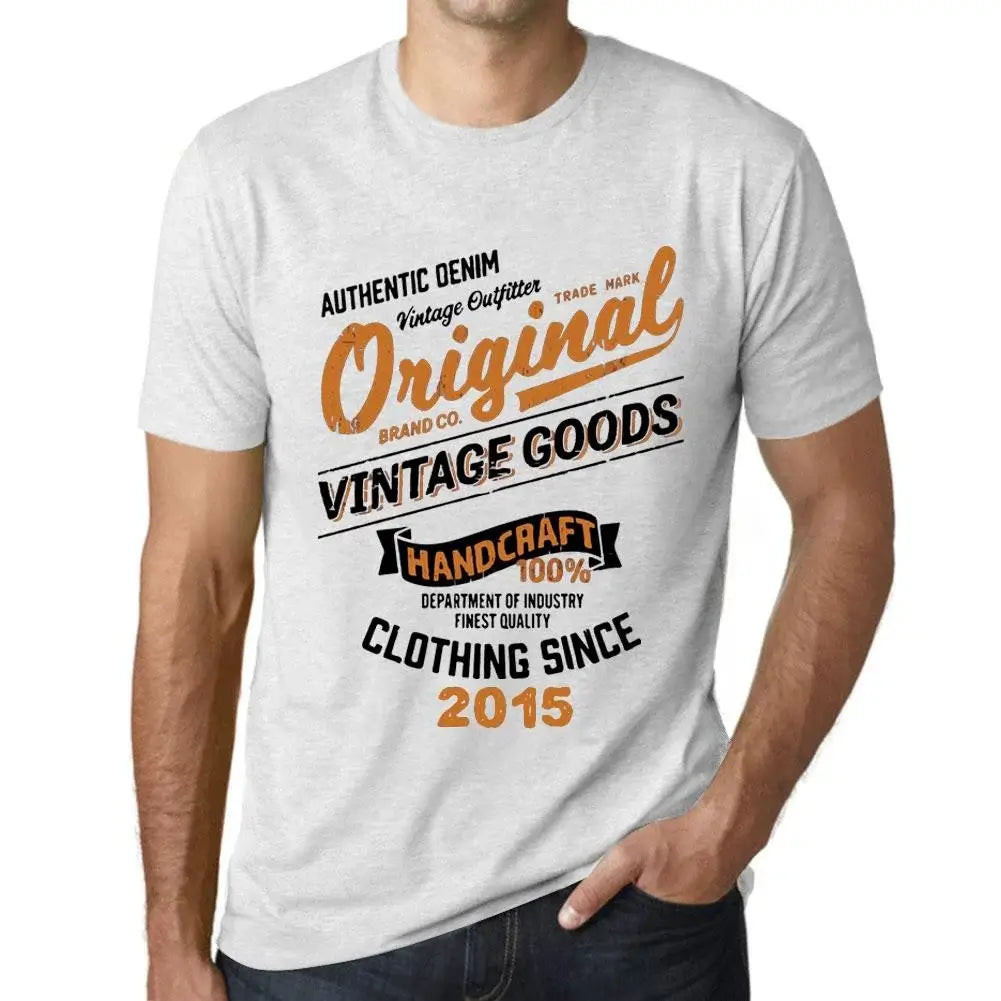 Men's Graphic T-Shirt Original Vintage Clothing Since 2015 9th Birthday Anniversary 9 Year Old Gift 2015 Vintage Eco-Friendly Short Sleeve Novelty Tee