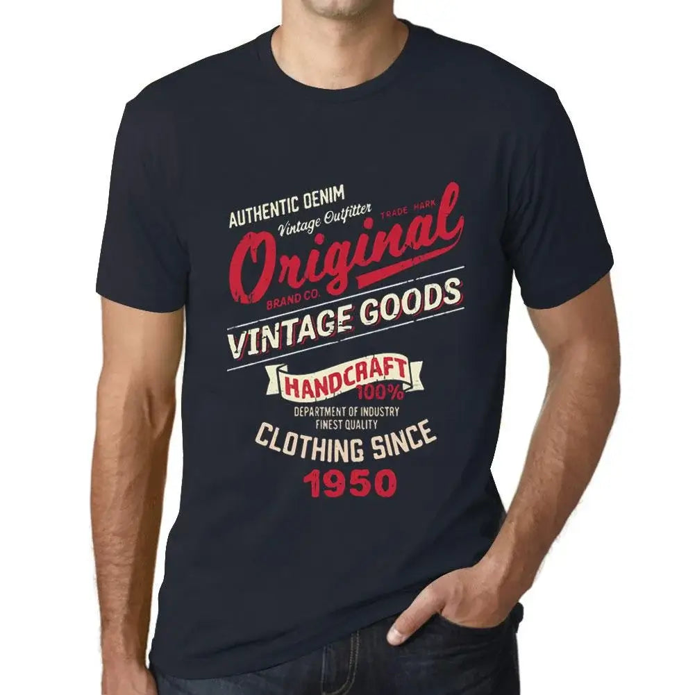 Men's Graphic T-Shirt Original Vintage Clothing Since 1950 74th Birthday Anniversary 74 Year Old Gift 1950 Vintage Eco-Friendly Short Sleeve Novelty Tee