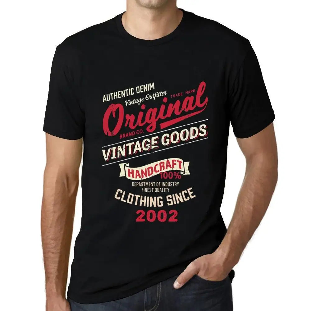 Men's Graphic T-Shirt Original Vintage Clothing Since 2002 22nd Birthday Anniversary 22 Year Old Gift 2002 Vintage Eco-Friendly Short Sleeve Novelty Tee