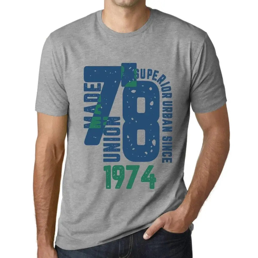 Men's Graphic T-Shirt Superior Urban Style Since 1974 50th Birthday Anniversary 50 Year Old Gift 1974 Vintage Eco-Friendly Short Sleeve Novelty Tee