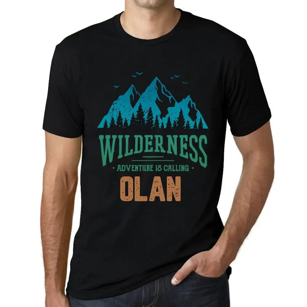 Men's Graphic T-Shirt Wilderness, Adventure Is Calling Olan Eco-Friendly Limited Edition Short Sleeve Tee-Shirt Vintage Birthday Gift Novelty