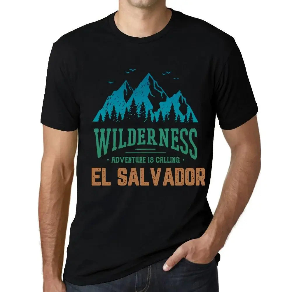 Men's Graphic T-Shirt Wilderness, Adventure Is Calling El Salvador Eco-Friendly Limited Edition Short Sleeve Tee-Shirt Vintage Birthday Gift Novelty