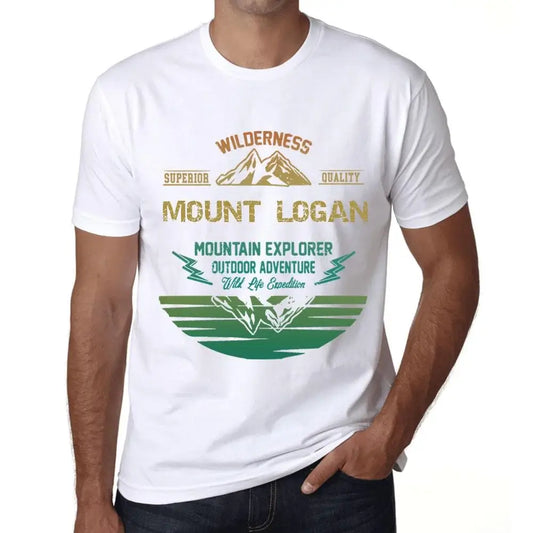 Men's Graphic T-Shirt Outdoor Adventure, Wilderness, Mountain Explorer Mount Logan Eco-Friendly Limited Edition Short Sleeve Tee-Shirt Vintage Birthday Gift Novelty