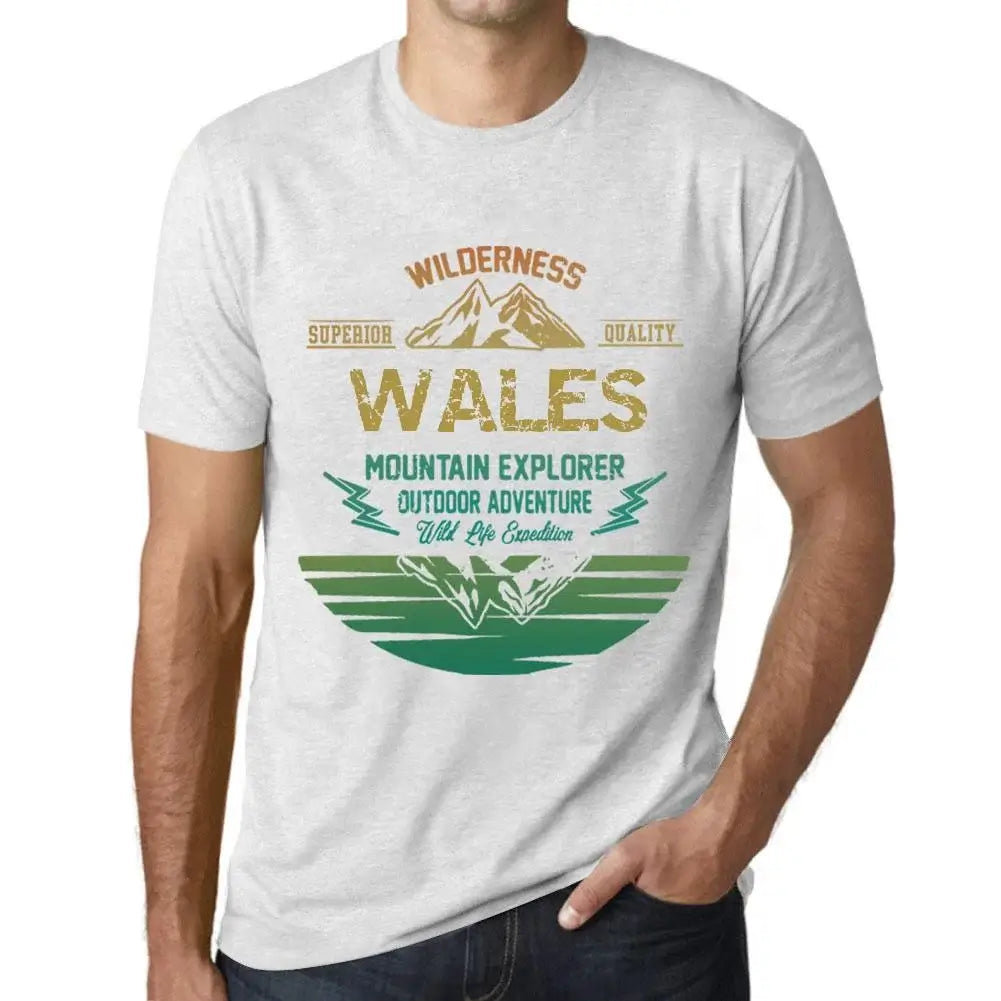 Men's Graphic T-Shirt Outdoor Adventure, Wilderness, Mountain Explorer Wales Eco-Friendly Limited Edition Short Sleeve Tee-Shirt Vintage Birthday Gift Novelty