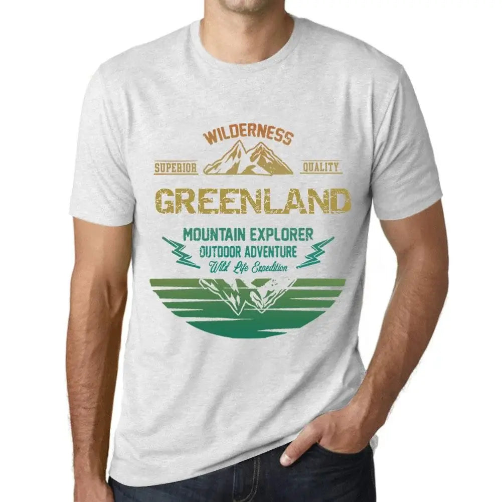Men's Graphic T-Shirt Outdoor Adventure, Wilderness, Mountain Explorer Greenland Eco-Friendly Limited Edition Short Sleeve Tee-Shirt Vintage Birthday Gift Novelty