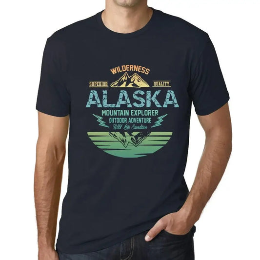 Men's Graphic T-Shirt Outdoor Adventure, Wilderness, Mountain Explorer Alaska Eco-Friendly Limited Edition Short Sleeve Tee-Shirt Vintage Birthday Gift Novelty