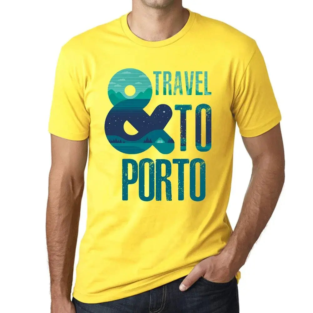 Men's Graphic T-Shirt And Travel To Porto Eco-Friendly Limited Edition Short Sleeve Tee-Shirt Vintage Birthday Gift Novelty