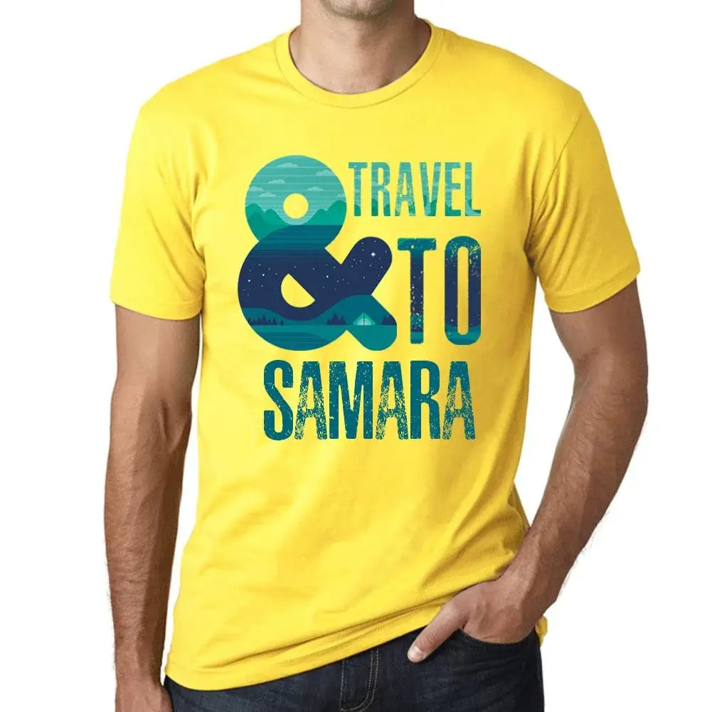 Men's Graphic T-Shirt And Travel To Samara Eco-Friendly Limited Edition Short Sleeve Tee-Shirt Vintage Birthday Gift Novelty