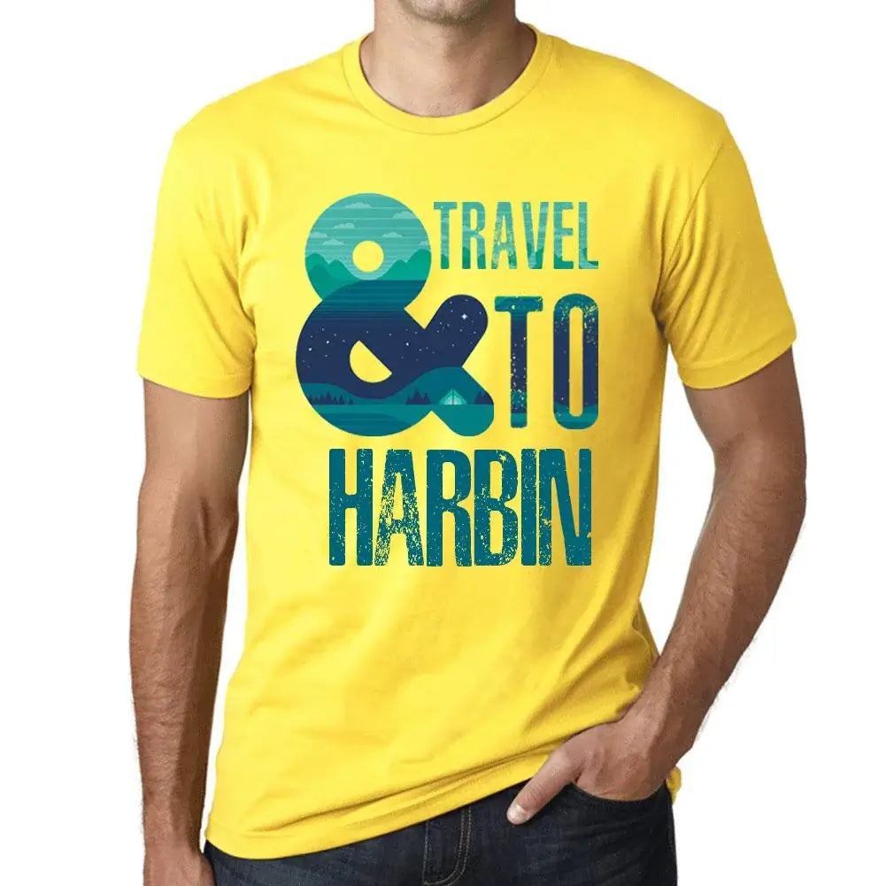 Men's Graphic T-Shirt And Travel To Harbin Eco-Friendly Limited Edition Short Sleeve Tee-Shirt Vintage Birthday Gift Novelty