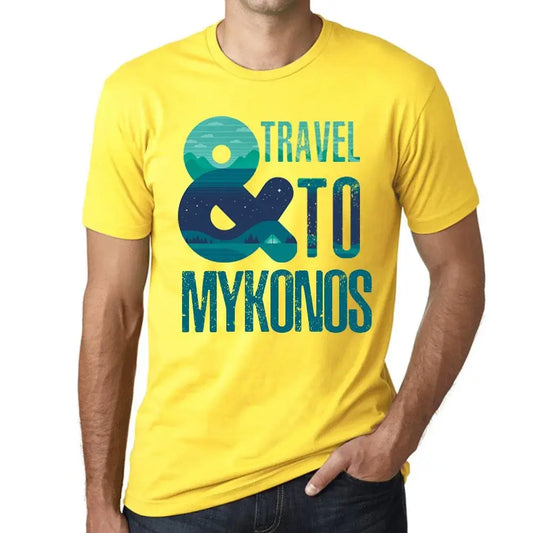 Men's Graphic T-Shirt And Travel To Mykonos Eco-Friendly Limited Edition Short Sleeve Tee-Shirt Vintage Birthday Gift Novelty