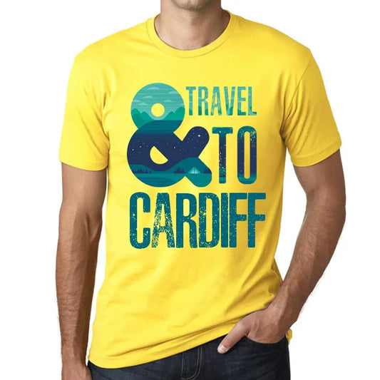 Men's Graphic T-Shirt And Travel To Cardiff Eco-Friendly Limited Edition Short Sleeve Tee-Shirt Vintage Birthday Gift Novelty