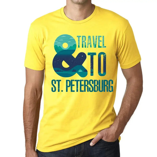 Men's Graphic T-Shirt And Travel To St Petersburg Eco-Friendly Limited Edition Short Sleeve Tee-Shirt Vintage Birthday Gift Novelty