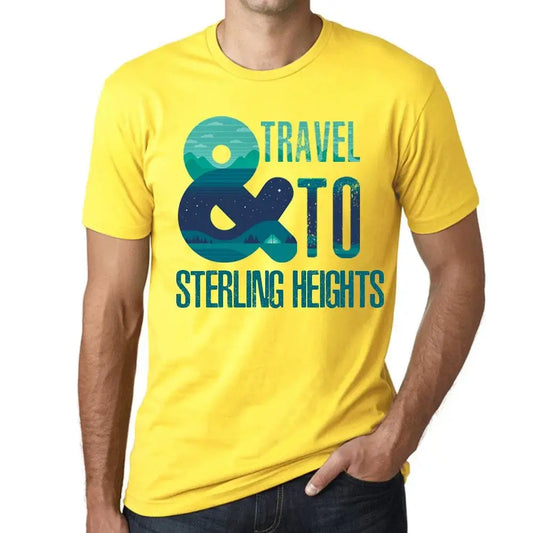 Men's Graphic T-Shirt And Travel To Sterling Heights Eco-Friendly Limited Edition Short Sleeve Tee-Shirt Vintage Birthday Gift Novelty