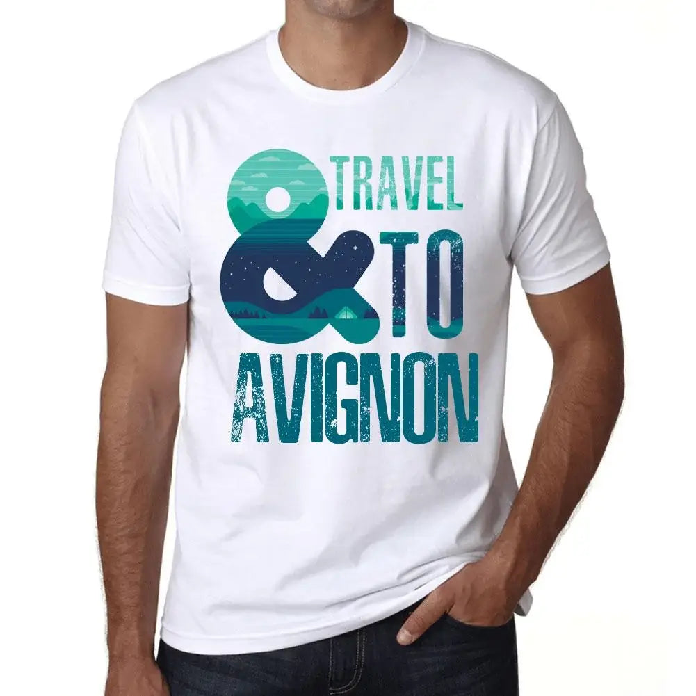 Men's Graphic T-Shirt And Travel To Avignon Eco-Friendly Limited Edition Short Sleeve Tee-Shirt Vintage Birthday Gift Novelty