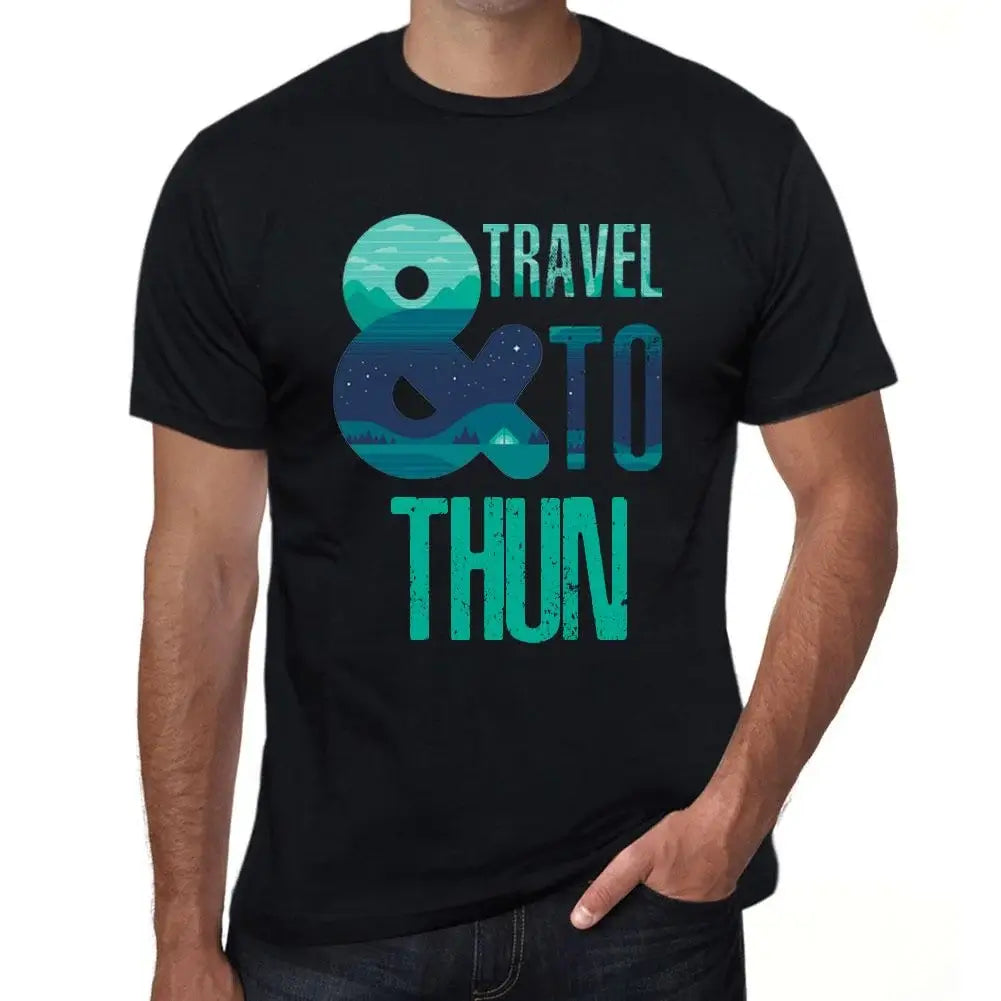 Men's Graphic T-Shirt And Travel To Thun Eco-Friendly Limited Edition Short Sleeve Tee-Shirt Vintage Birthday Gift Novelty