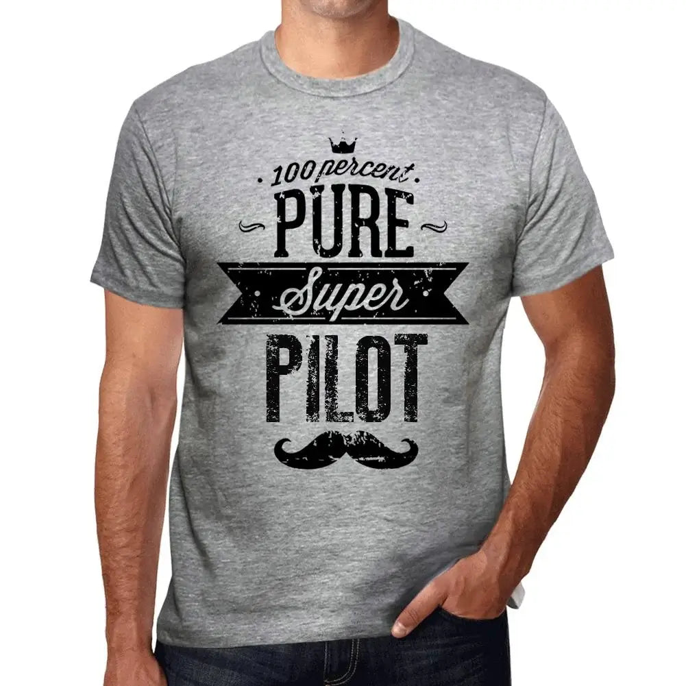 Men's Graphic T-Shirt 100% Pure Super Pilot Eco-Friendly Limited Edition Short Sleeve Tee-Shirt Vintage Birthday Gift Novelty