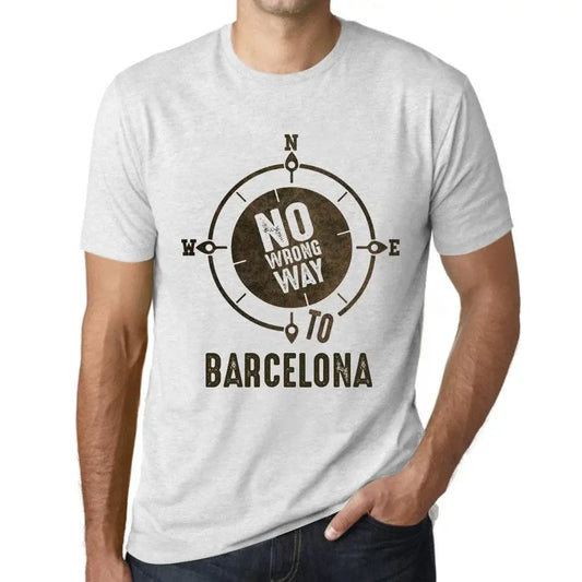 Men's Graphic T-Shirt No Wrong Way To Barcelona Eco-Friendly Limited Edition Short Sleeve Tee-Shirt Vintage Birthday Gift Novelty